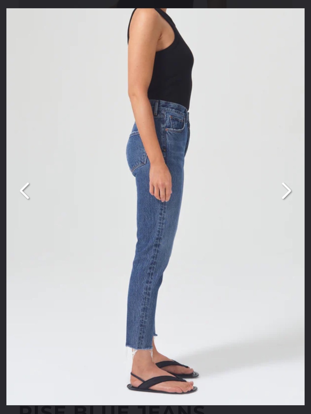 Agolde Jeans Sz 29 Riley High Rise Straight Button Fly Ankle Crop Organic Fray - Picture 2 of 10